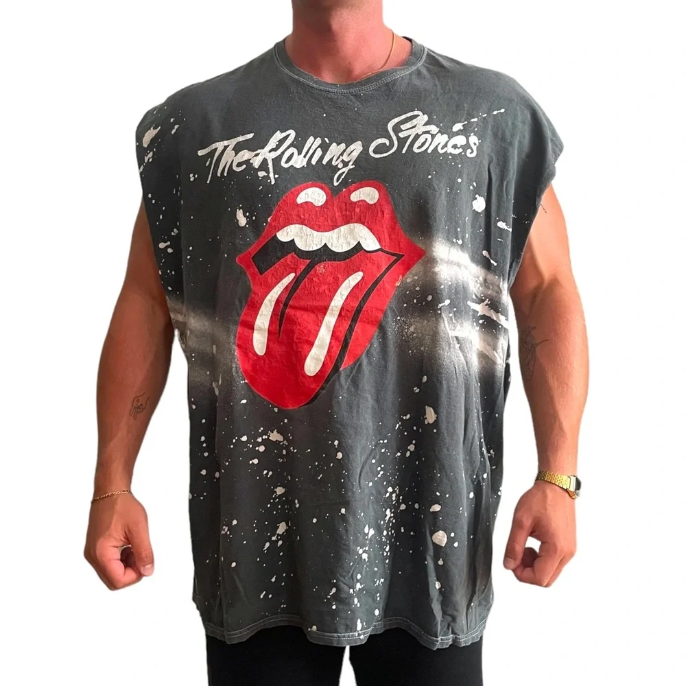 The Rolling Stones Band Cut Off Shirt - Picture 1 of 4